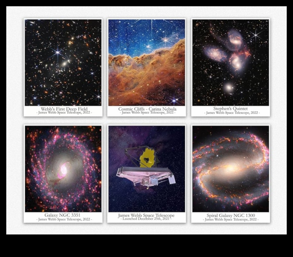 Colaj ceresc: expresii artistice ale minunilor astrale în spațiul cosmic